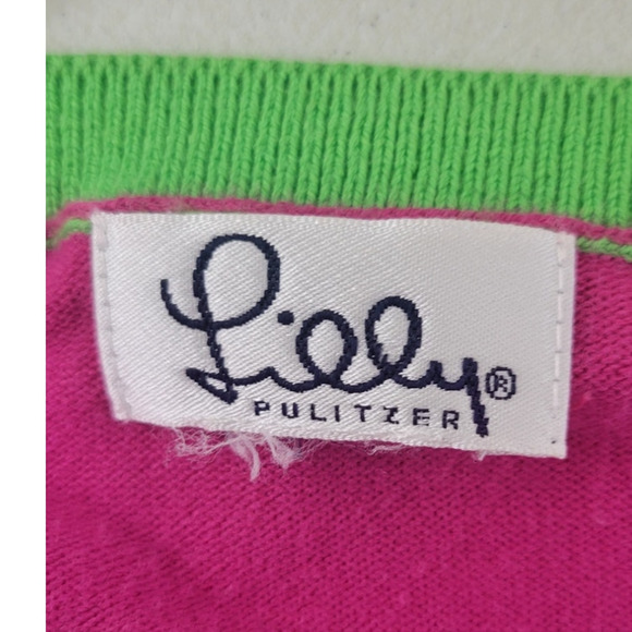 Lilly Pulitzer Sweater Womens Small Fun Bright Preppy Beach Whimsical Sweater - Picture 5 of 6